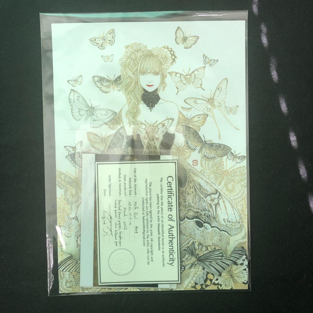 絵画 Moth Girl #004