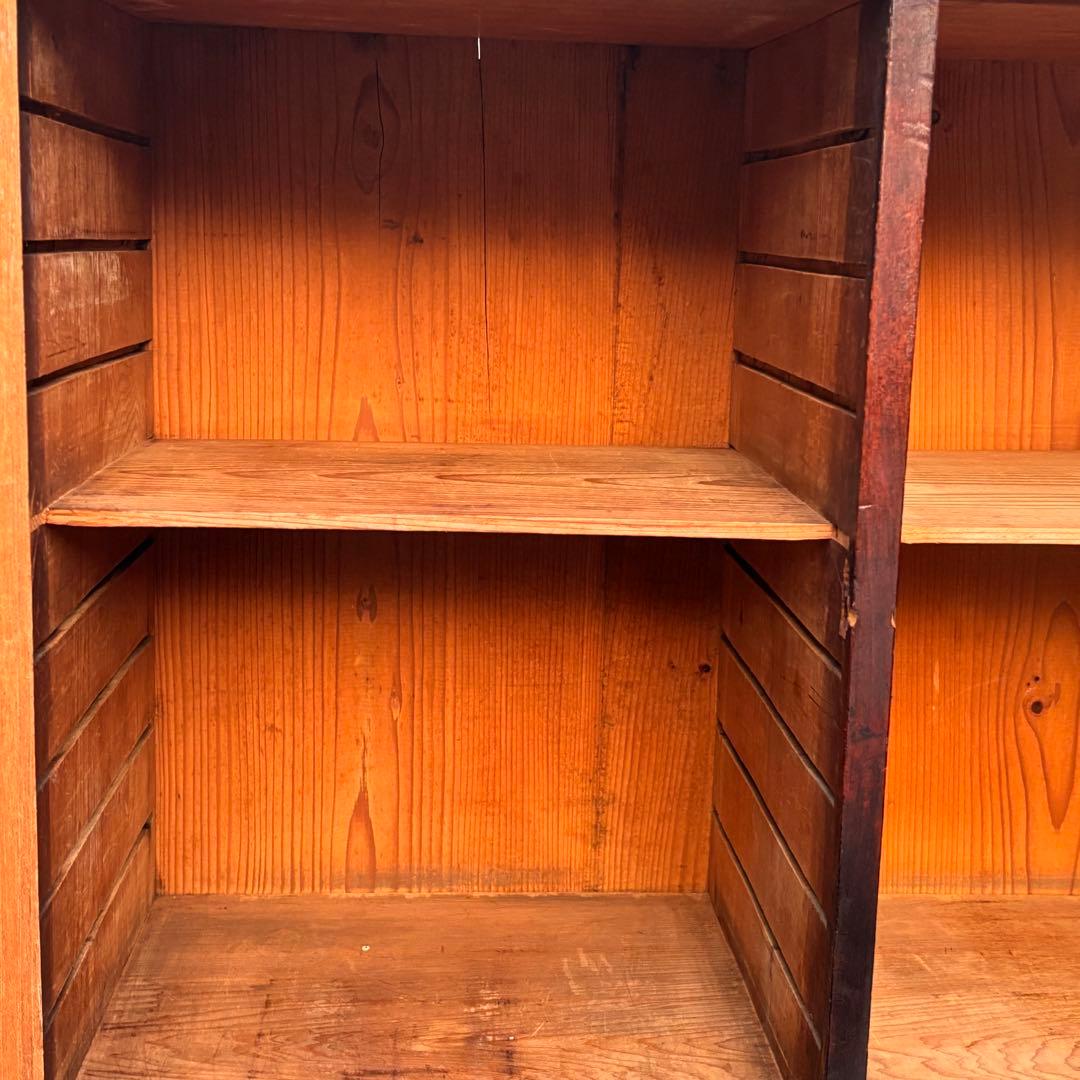 昭和レトロ■収納箪笥　ゆらゆらガラス