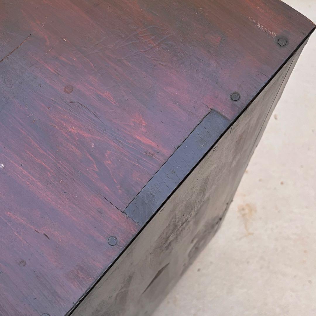 昭和レトロ■収納箪笥　ゆらゆらガラス