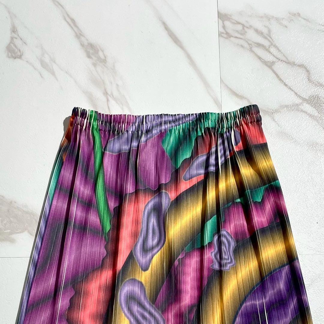 極美品 初期 95年✨PLEATS PLEASE 横尾忠則 転写プリーツスカート