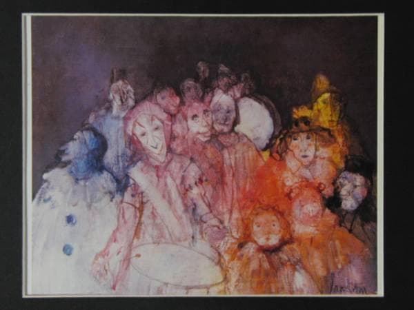 ジャンセン、祭りの行列、希少画集画、版上サイン入 新品額付