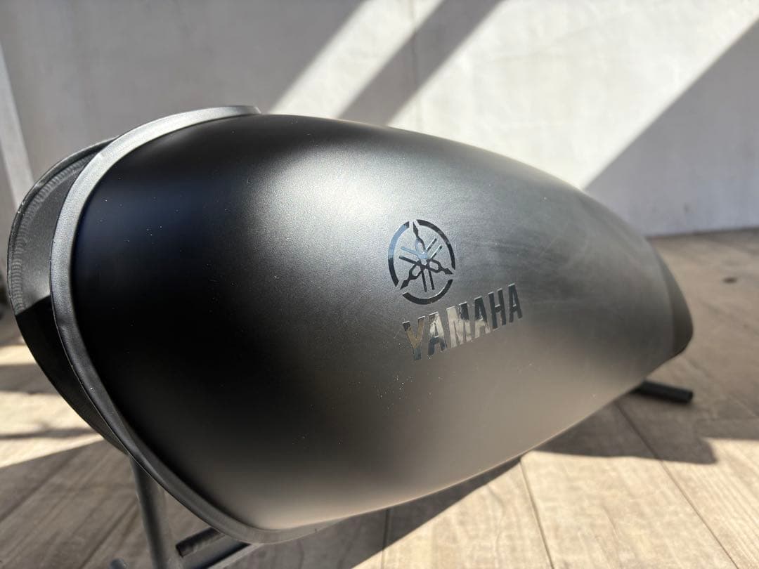 SR400 タンク 自家塗装（マットブラック&艶ありブラックステッカー）