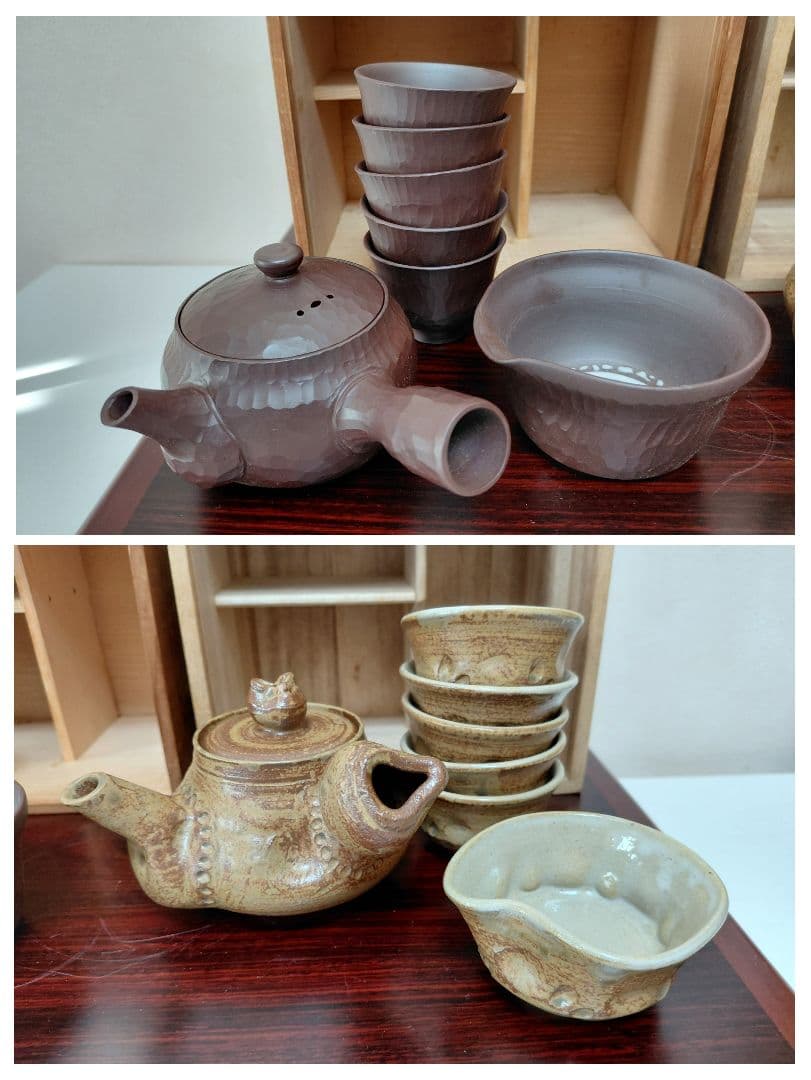 布志名焼 八世 土屋善史郎&萬古焼 翠涛園 石？作 煎茶道具 茶道具