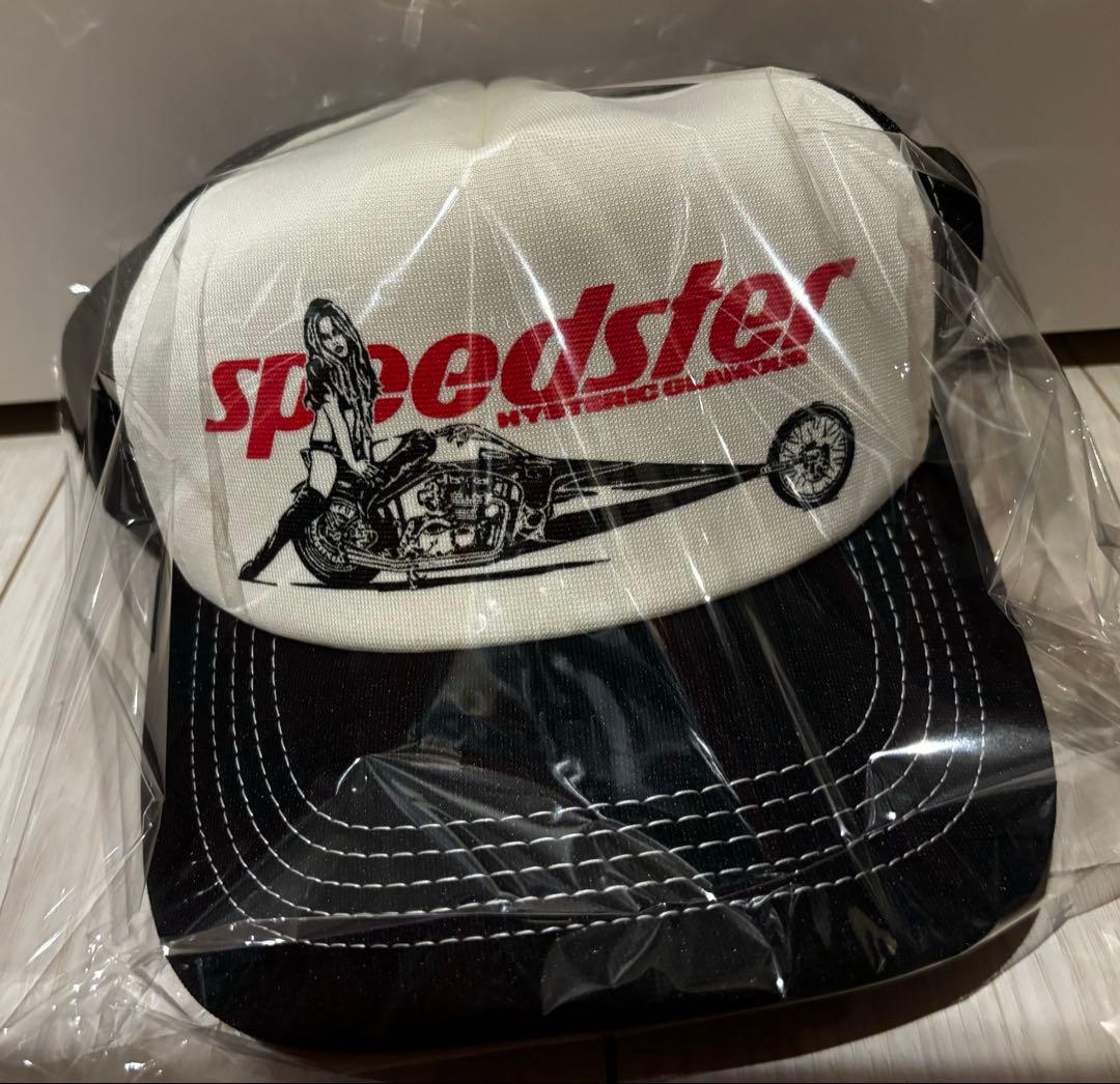 ヒステリックグラマー　スピードスター　メッシュキャップ　黒　キャップ