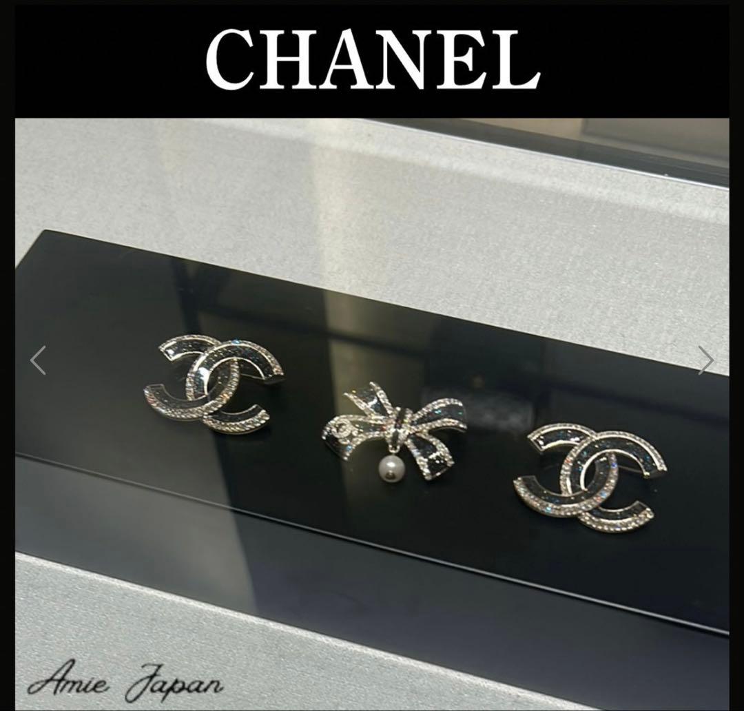 未使用 シャネル 25AW リボン パール ブローチ 希少