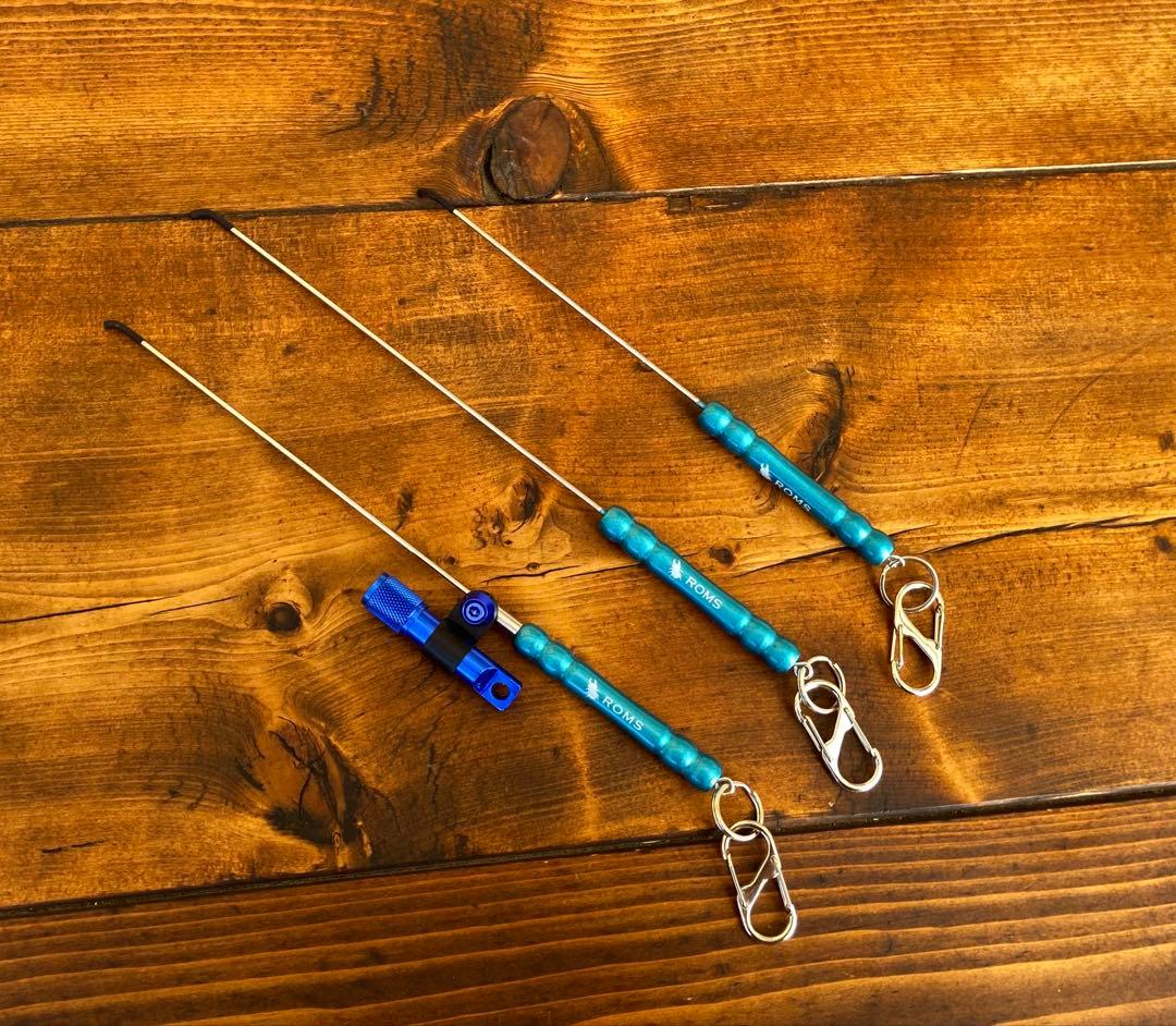 クワガタ採集セット　ブルー　オリジナル掻き出し棒　デジタルノギス　採集ケース