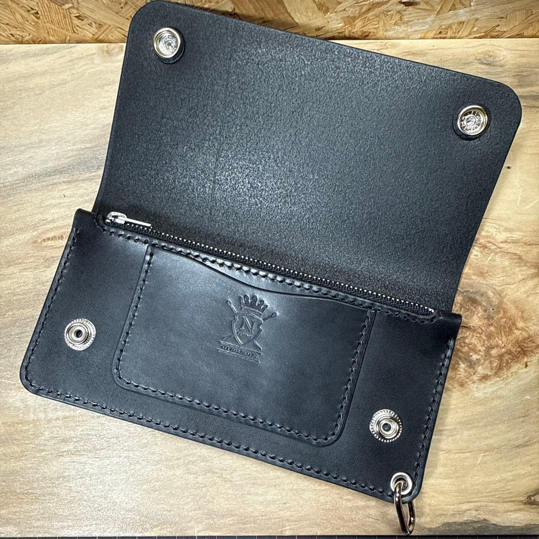 180 トラッカーウォレット 姫路レザー オイルレザー ニッケル