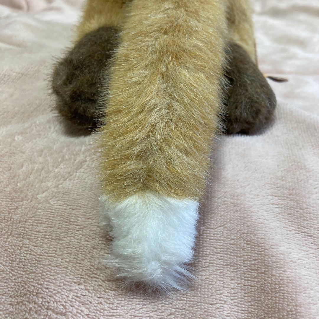 やまね工房　落合けいこ　きつねの赤ちゃん　寝そべり　ぬいぐるみ　中古品　紙タグ付