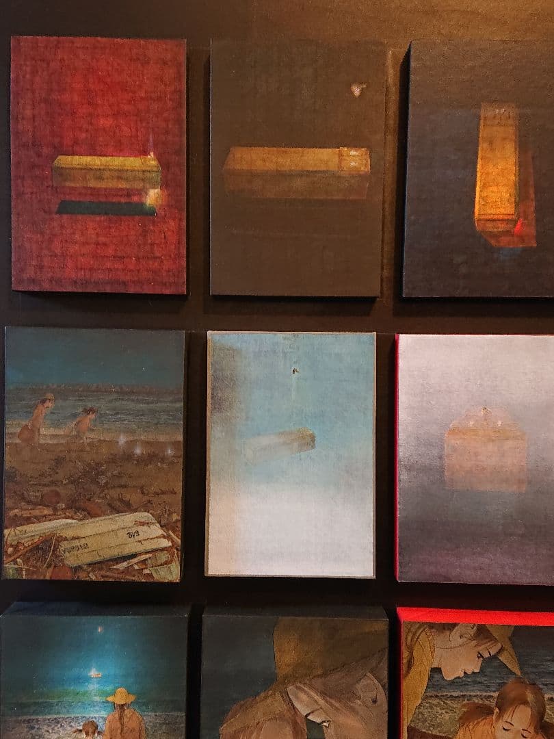 日本画家堤進の平面ポップアート 作品 。ミクストメディア」