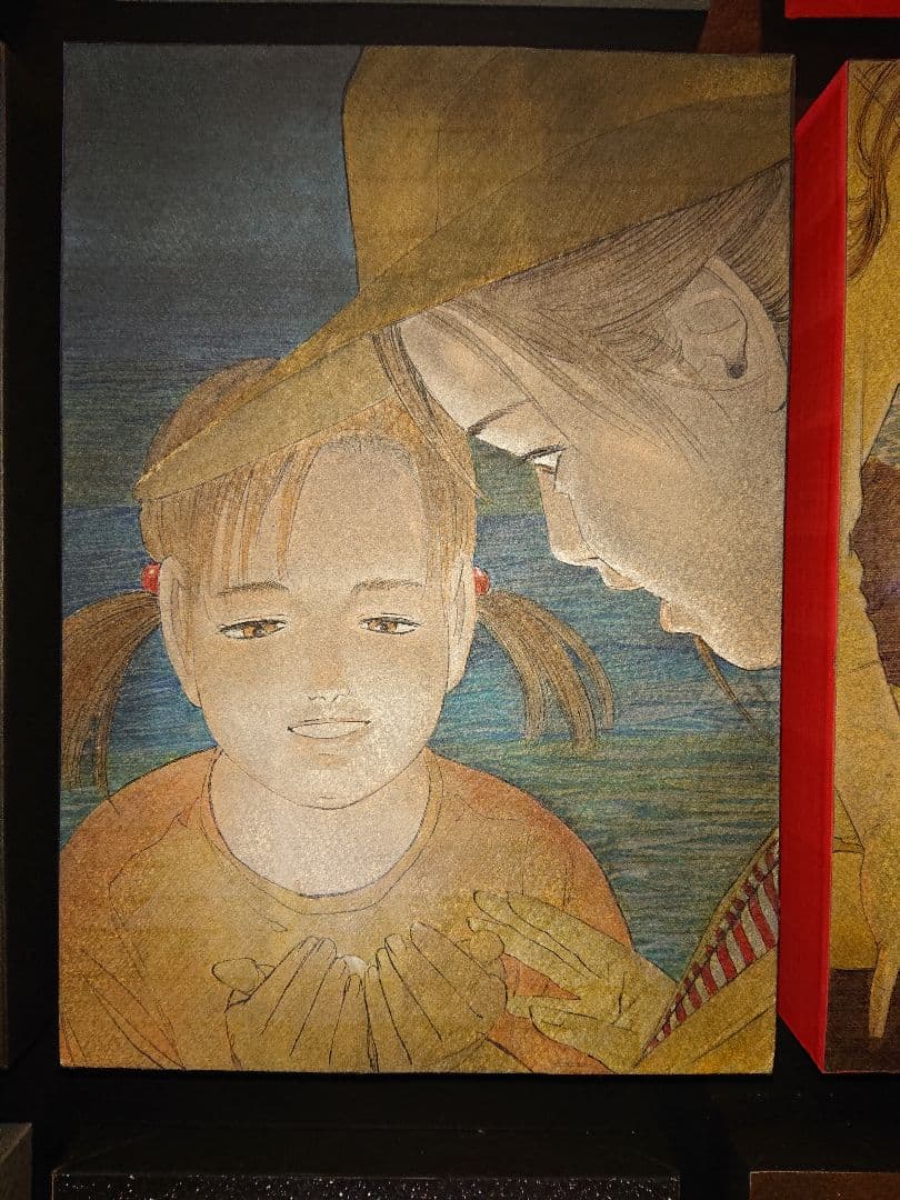 日本画家堤進の平面ポップアート 作品 。ミクストメディア」