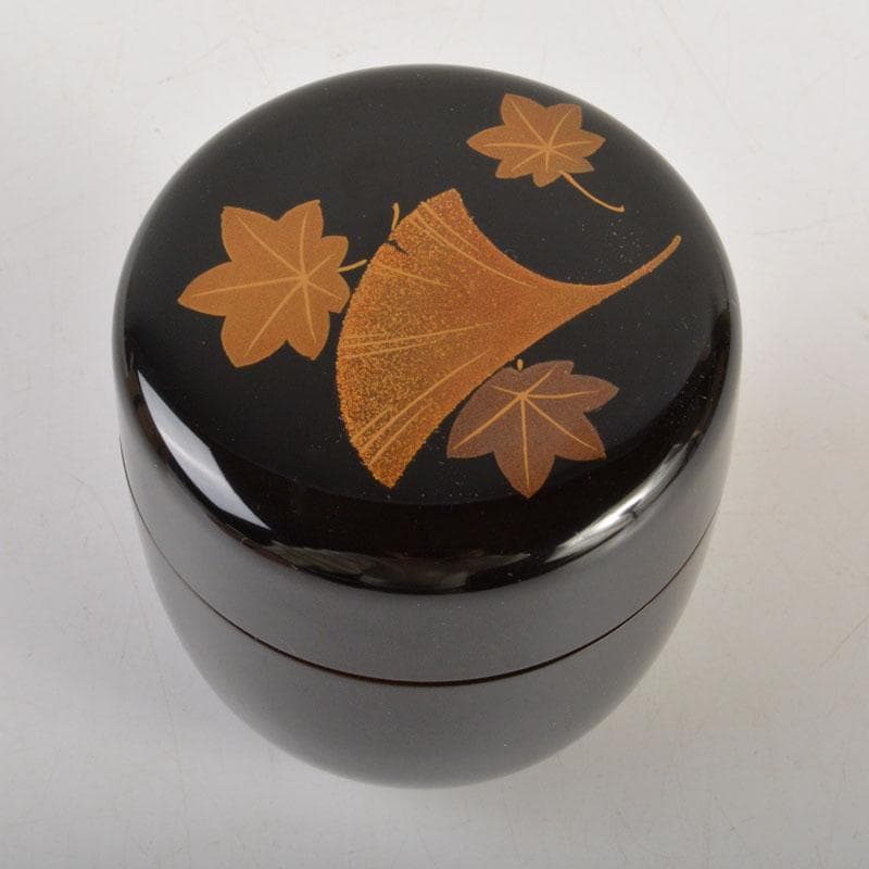 茶道具　塗師　比古田外記　蒔絵師　田中勝月　中棗　共箱　V　6787