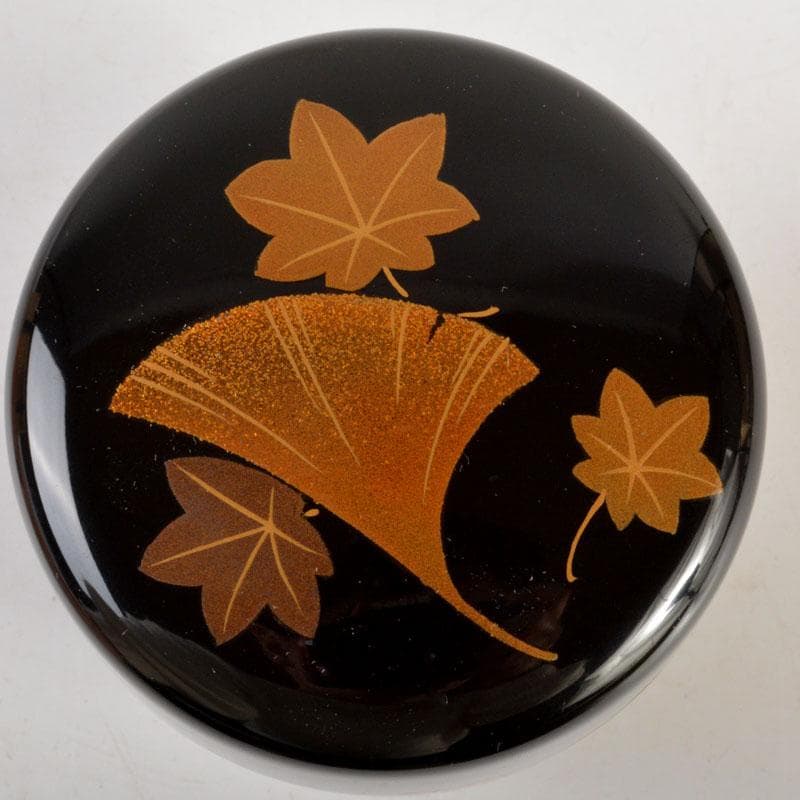 茶道具　塗師　比古田外記　蒔絵師　田中勝月　中棗　共箱　V　6787