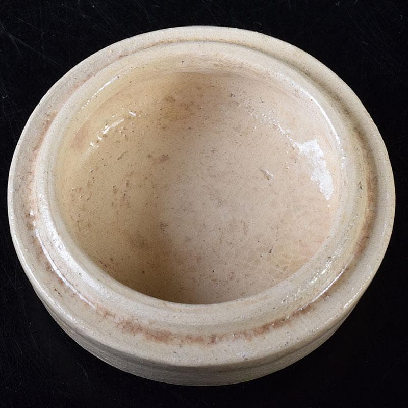 茶道具　大樋焼　大樋年朗作　白釉香合　今日庵鵬雲斎好　極め箱　V　7299