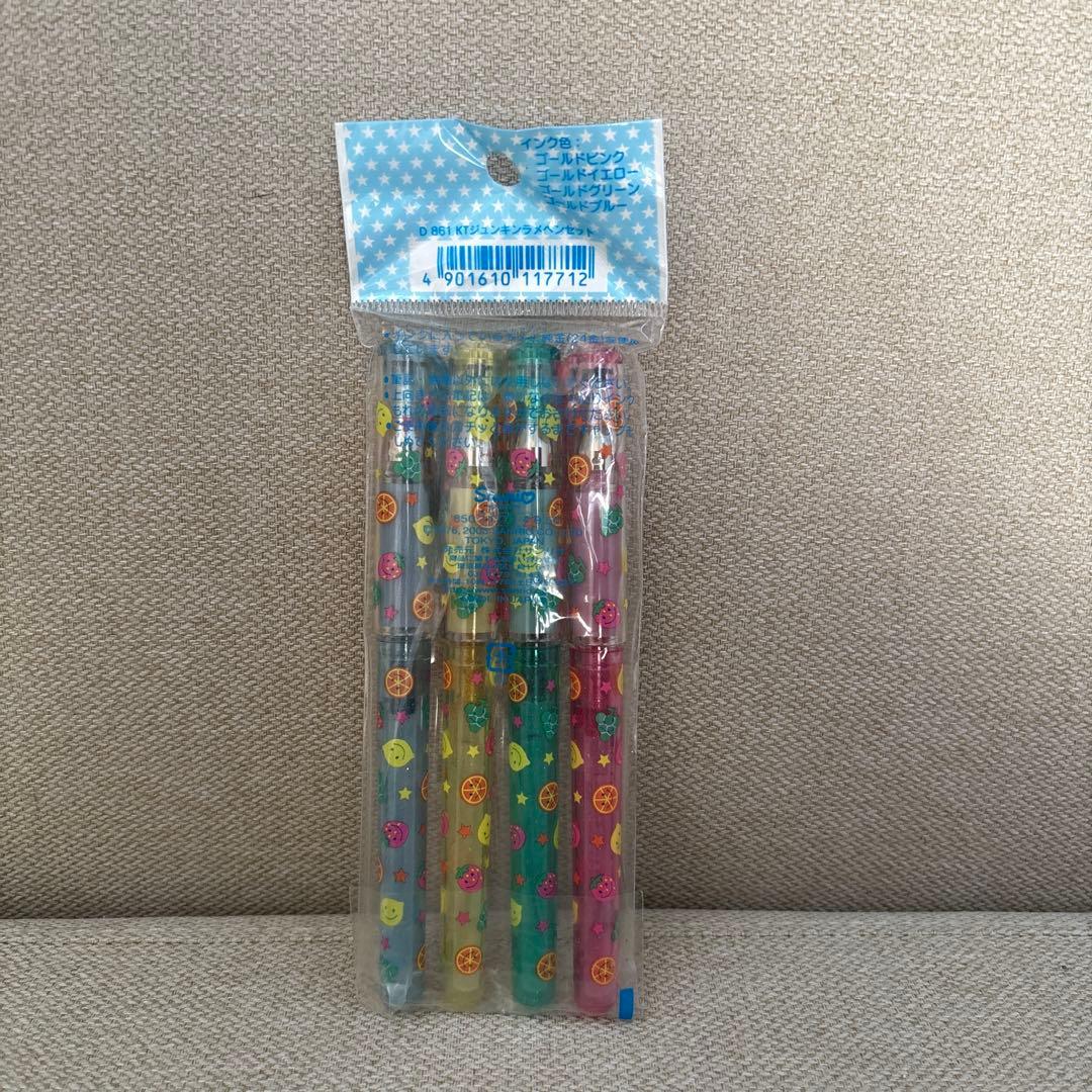 ハローキティ　KITTY&MIMMY ラメペンセット　純金ラメ入　ボールペン
