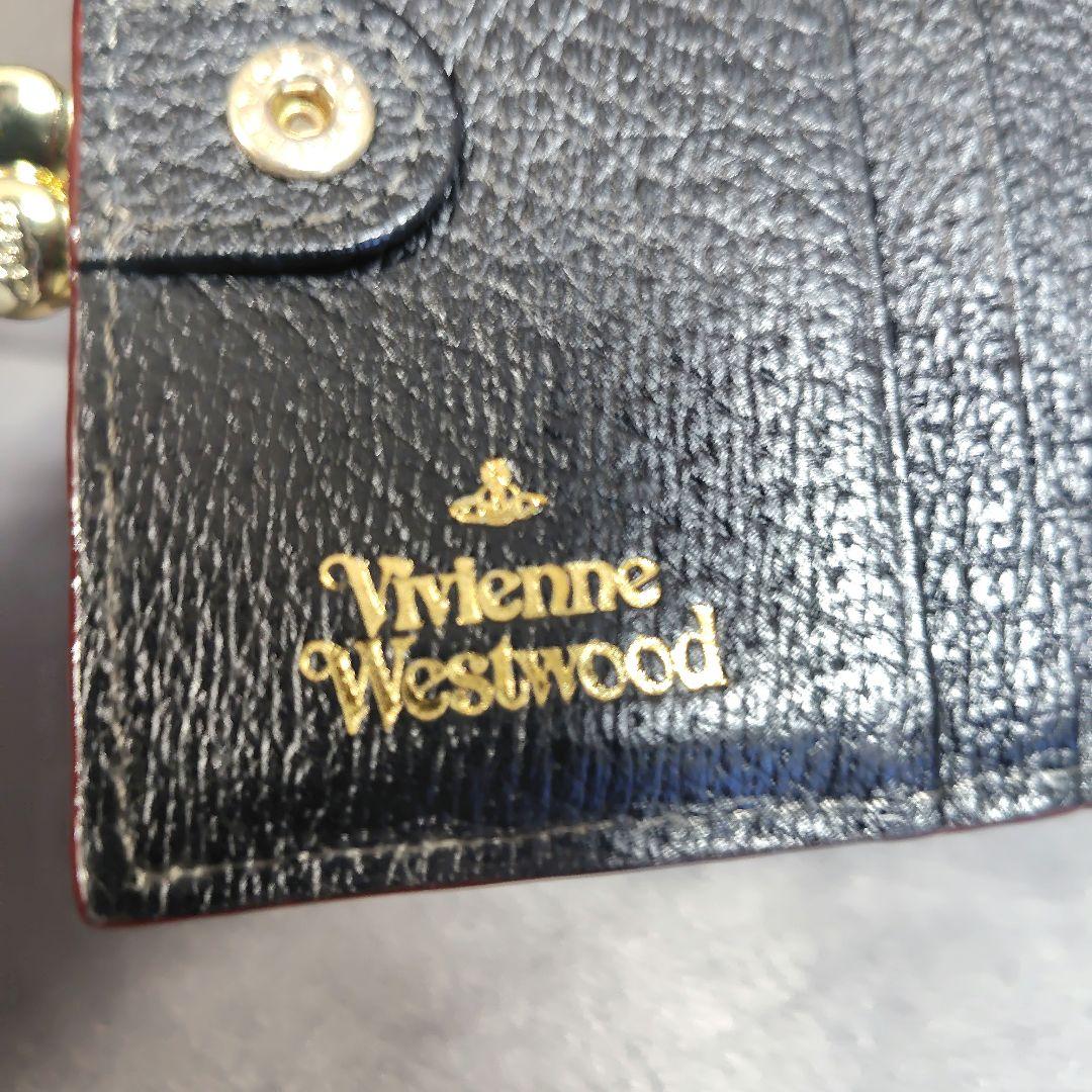 未使用級 ヴィヴィアン がま口 二つ折り財布 コンパクトウォレット オーブ 黒色