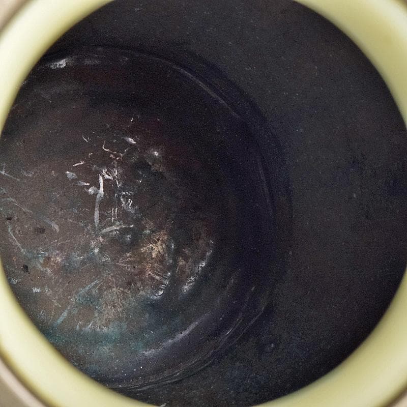 七宝焼　四君子文　花瓶　時代箱付　D　R9122B