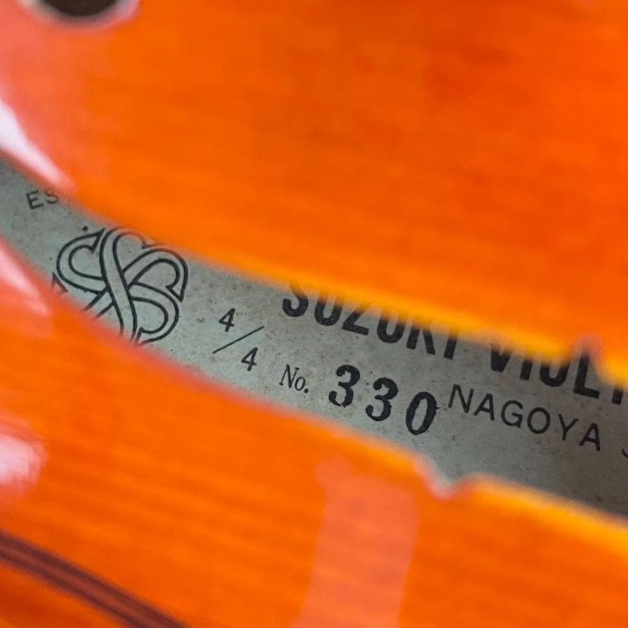 極美品●鈴木バイオリン● No.330 4/4 ビンテージ 1974年製 極虎杢