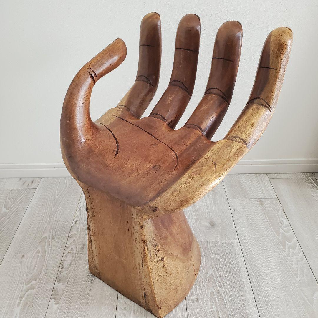 バリ家具 仏陀 ハンドチェア 木製椅子 天然木 手彫り インテリア