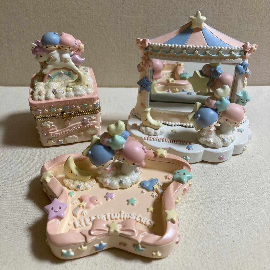 3点セット★キキララ★トレイ　小物入れ　スタンドミラー　2013年　陶器　レア