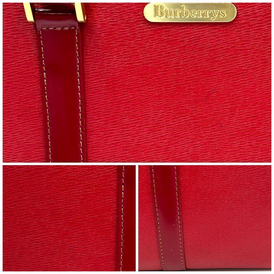 Burberrys バーバリーズ ハンドバッグ ノバチェック レッド　美品