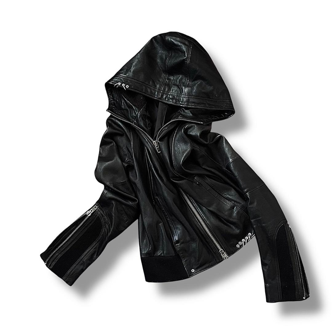 ジャケット・アウター 00s BOA HOODED CUSTOM LEATHEAR JACKET