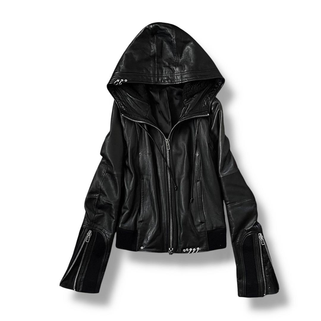 ジャケット・アウター 00s BOA HOODED CUSTOM LEATHEAR JACKET