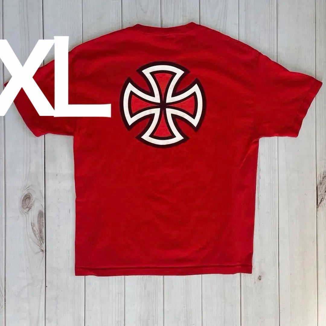 INDEPENDENT アイアンクロス Tシャツ 赤　インディペンデント