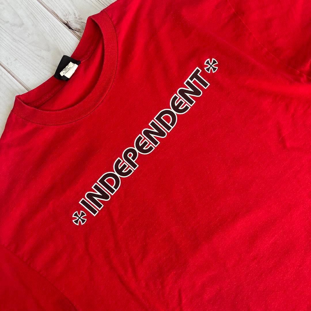 INDEPENDENT アイアンクロス Tシャツ 赤　インディペンデント