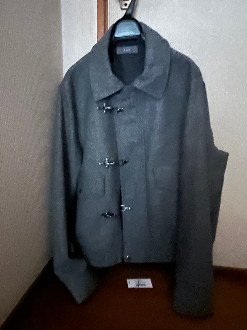 clel ウール ブレンド ヘリンボーン ツイード ファイヤーマン ブルゾン