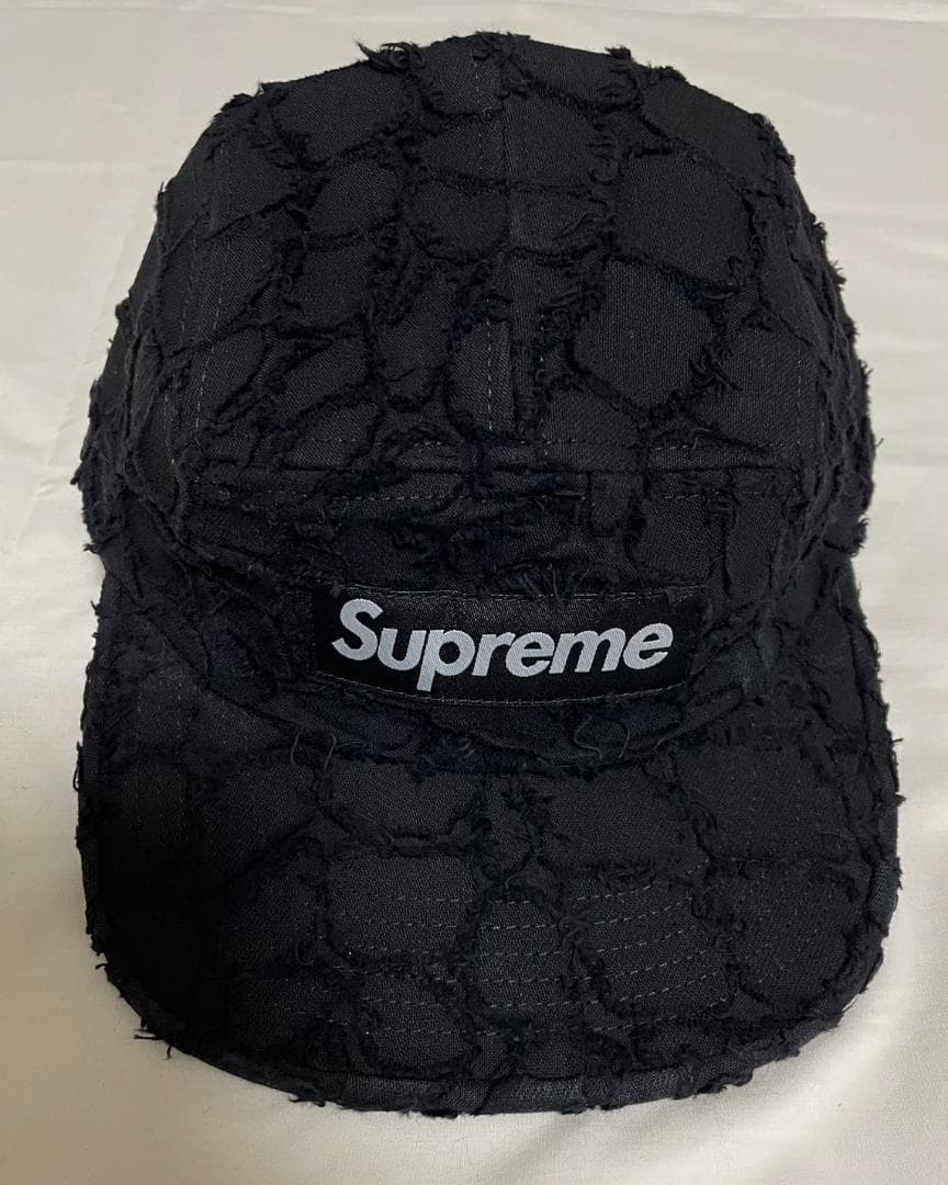 帽子 Supreme Frayed Croc Denim Camp Cap