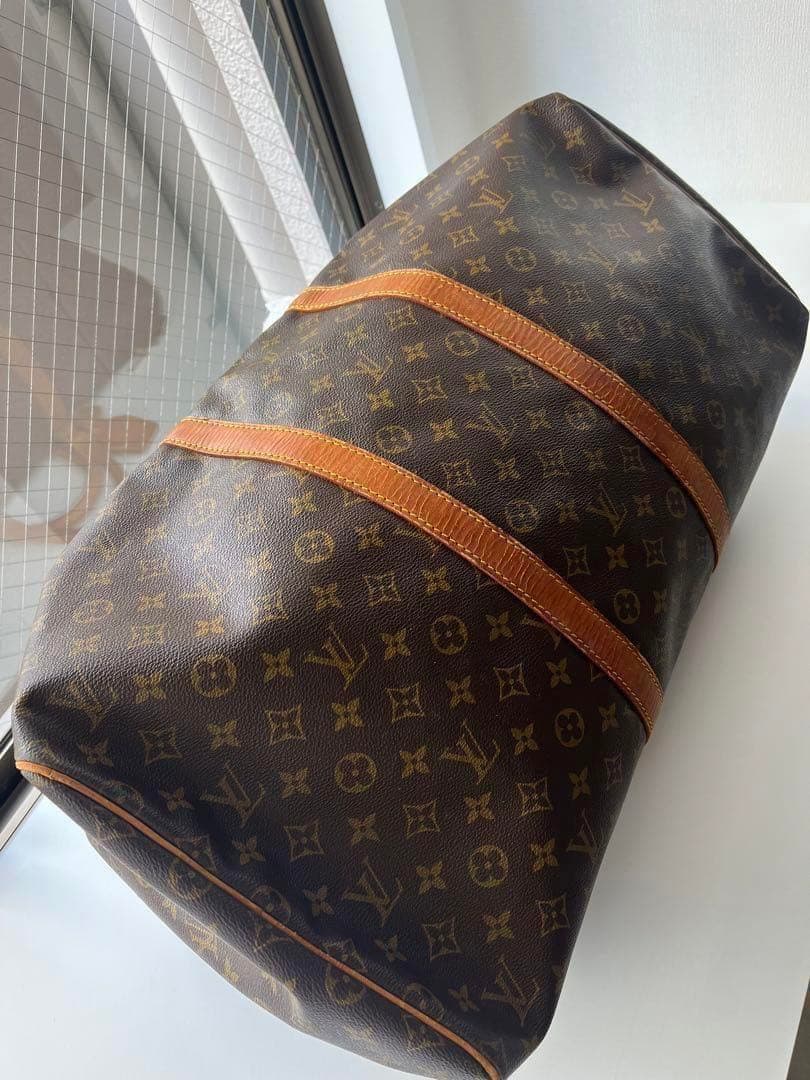 ルイヴィトン　旅行カバン　ボストンバック　キーポル　モノグラム　レトロ　総柄