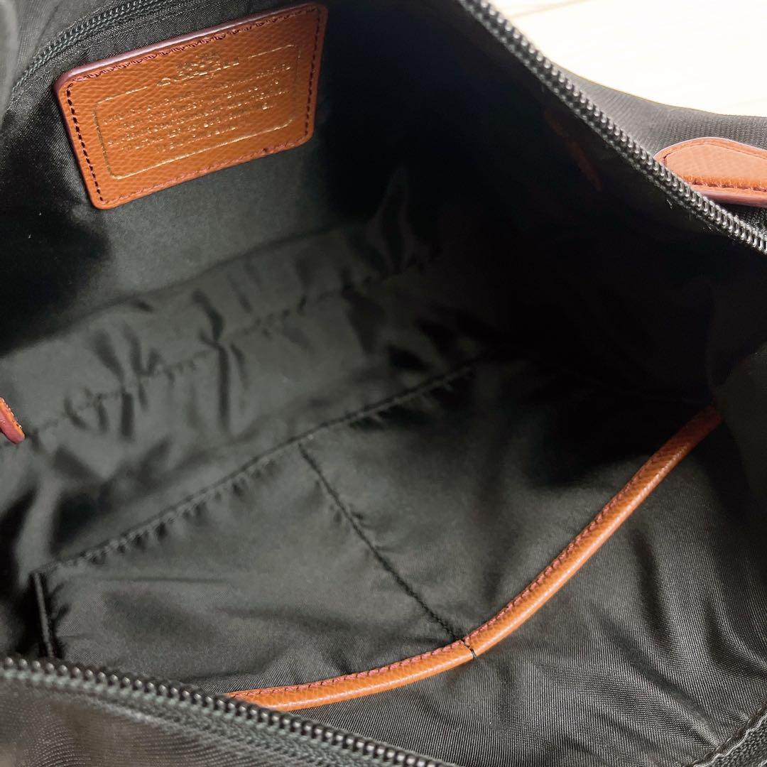 極美品☆COACHコーチ ショルダーバッグ ナイロン キャンバス ブラック
