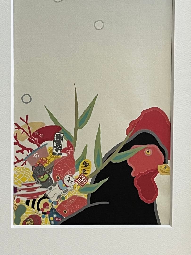 ミヤケマイ　酉が熊手をしょってくる　ピエゾグラフ