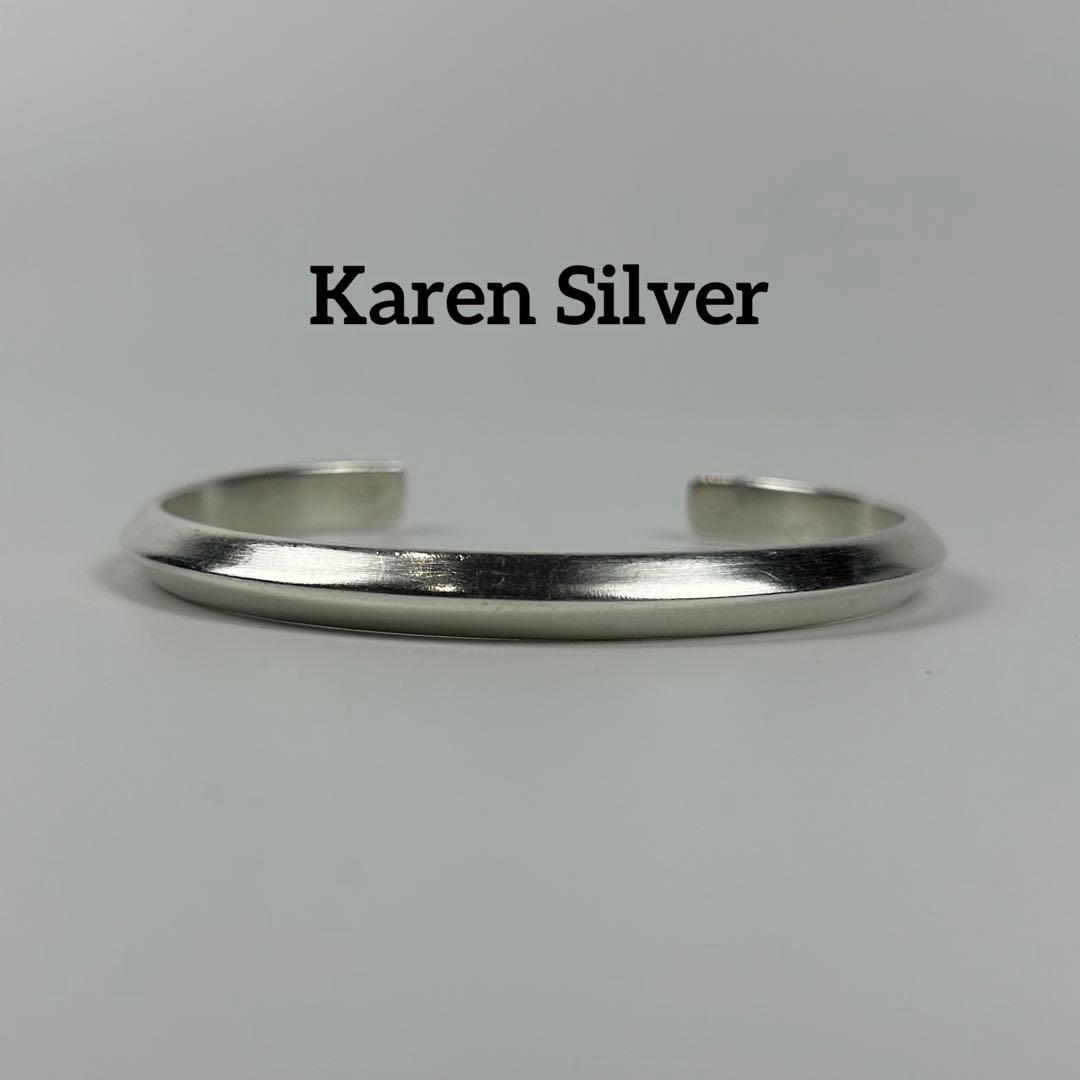 カレンシルバーバングル 角 Karen Silver Bangle