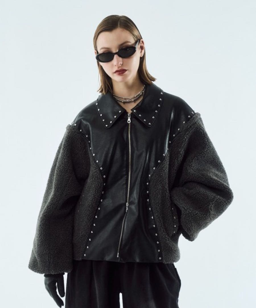 seyto サイズ2 /ボアスタッズブルゾン