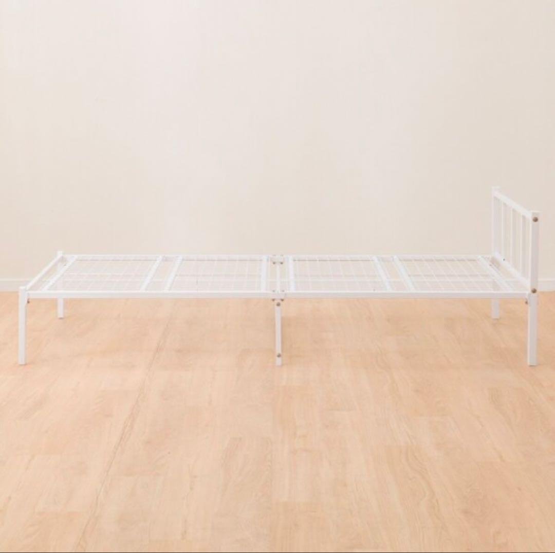 ニトリ シングルパイプベッド(バジーナ F3 WH) ベッドフレーム ホワイト