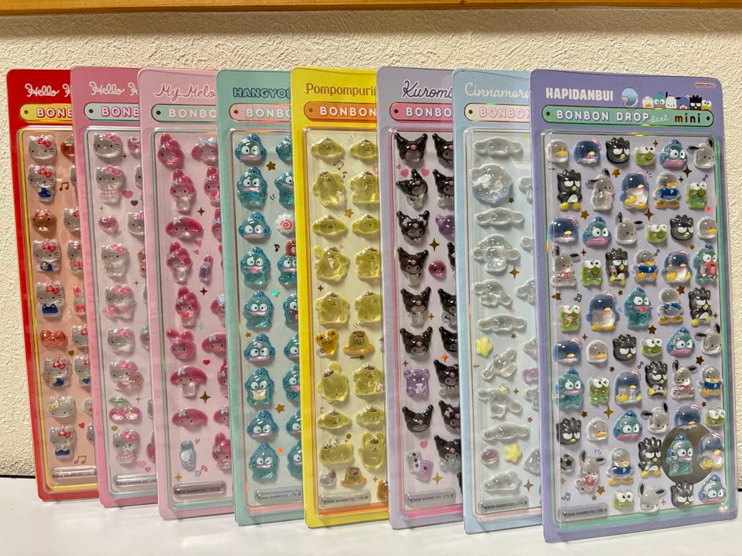 【正規品】ボンボンドロップシール　ミニ　サンリオ　全8種コンプリートセット
