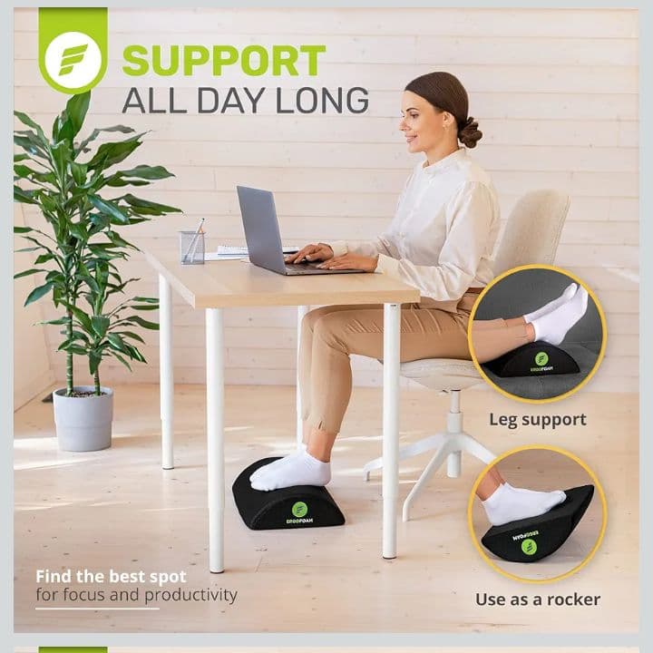 ErgoFoam　デスク下設置型　フットレスト　高級　足置き台　デスク用　YK