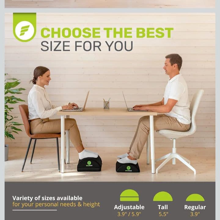 ErgoFoam　デスク下設置型　フットレスト　高級　足置き台　デスク用　YK