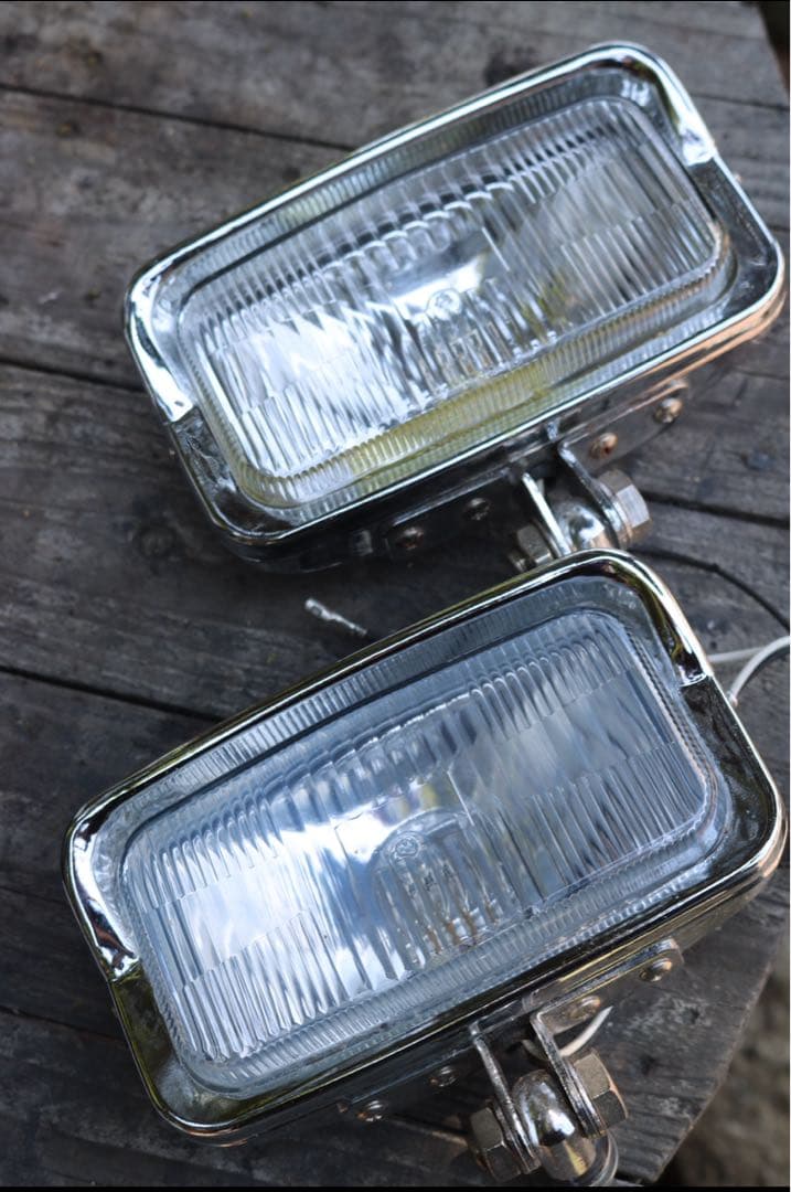 スクエア　ヘッドライト　2連　チョッパースタイル　カスタムバイク　単品でもOK