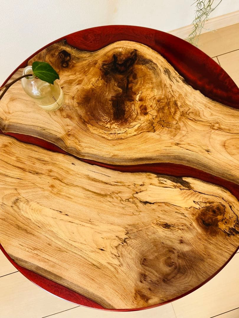 サイドテーブル　ローテーブル 折りたたみテーブル　レジンテーブル　エポキシ