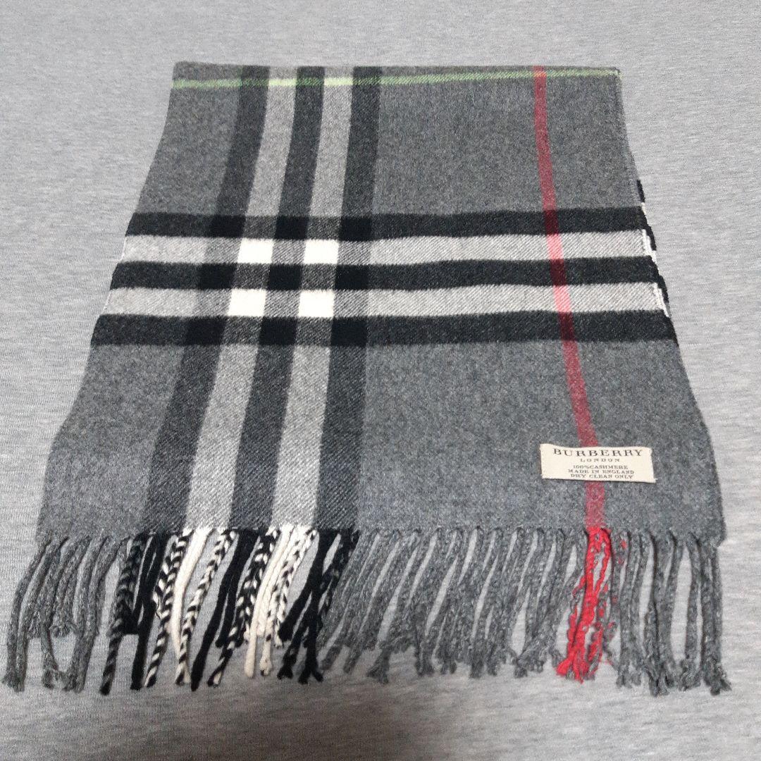 BURBERRY カシミヤ チェックマフラー
