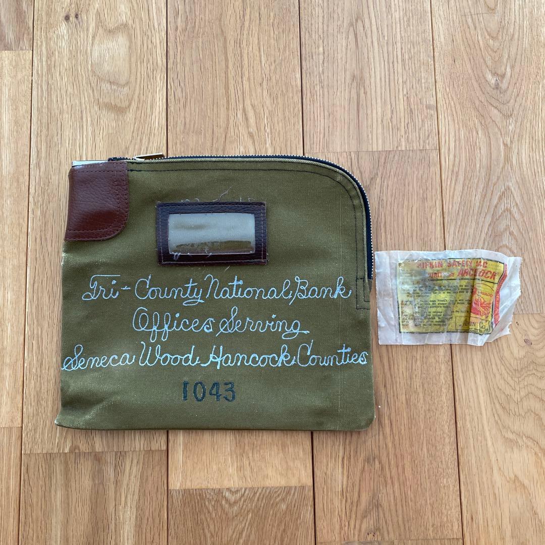 ビンテージ　マネーバッグ　バンクバッグ　鍵つき