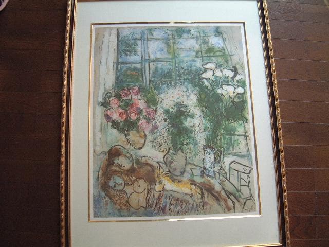 ORANGE！！！　大判！シャガール：リトグラフ「白い窓」