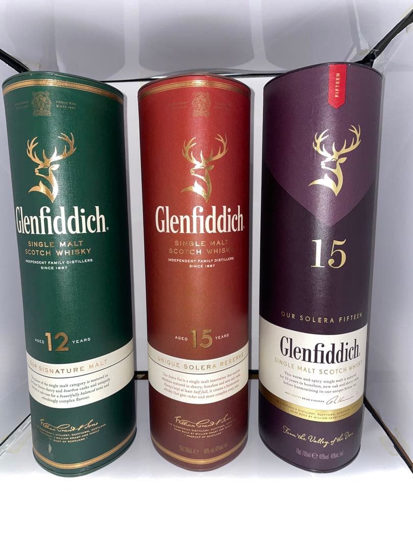 [新品未開封]グレンフィディック 12年/15年ソレラリザーブ飲み比べセット3本