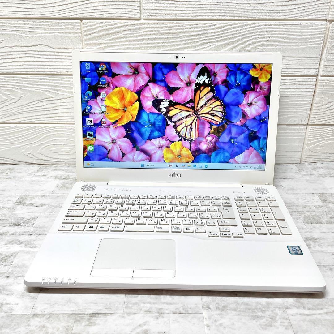 Core i7✨SSD 512GB 富士通 ノートパソコン DVD カメラ