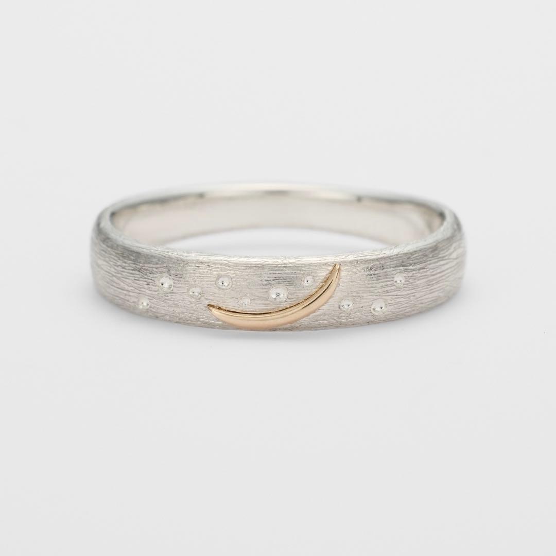 専用 agete シルバーk5 三日月リング