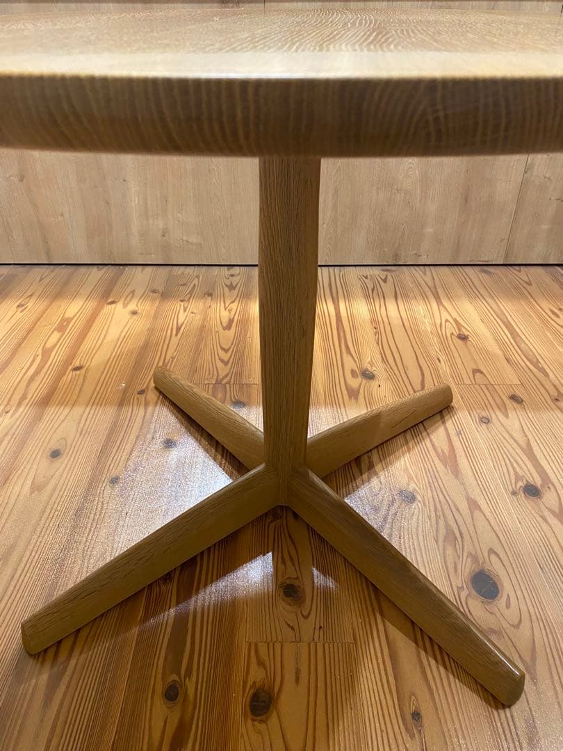 【最終値下げ】HIDA 侭 丸ダイニングテーブル オーク材　100センチ