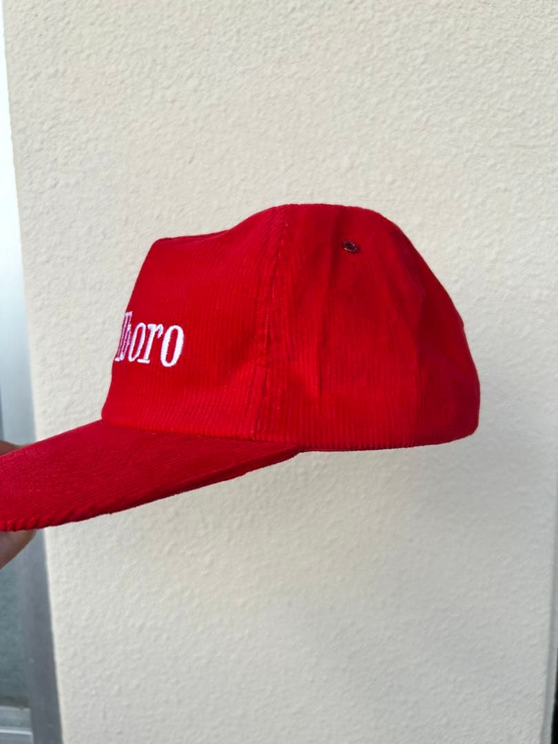 Marlboro コーデュロイキャップ レッド 新品 美品 マルボロ タバコ