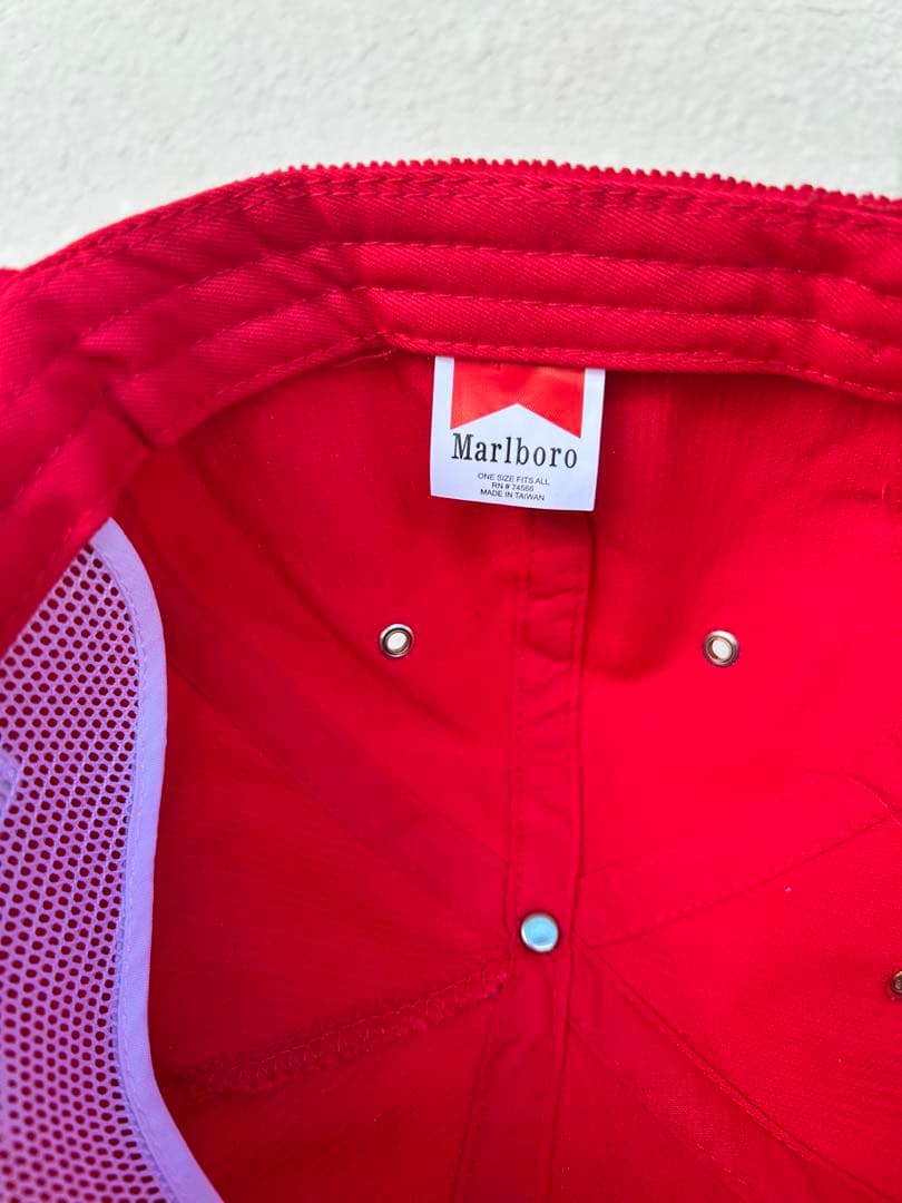 Marlboro コーデュロイキャップ レッド 新品 美品 マルボロ タバコ